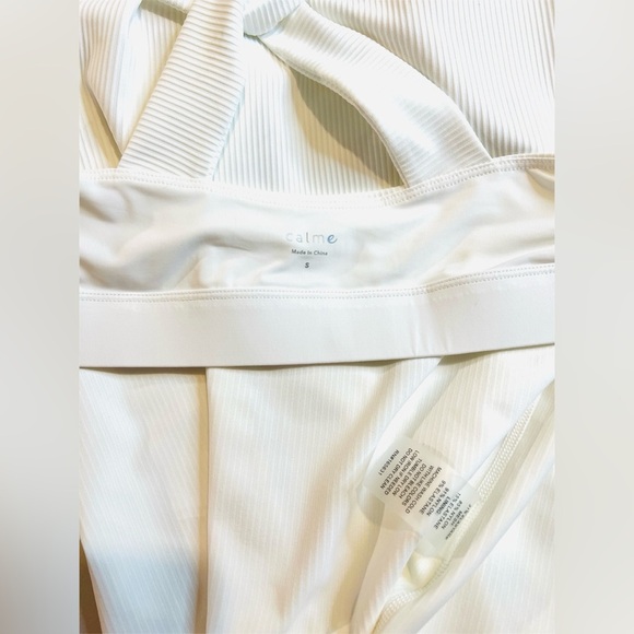 Johnny Was Calme Ribbed Tank Top, Women’s, built in bra, White, Size Small - Picture 5 of 7